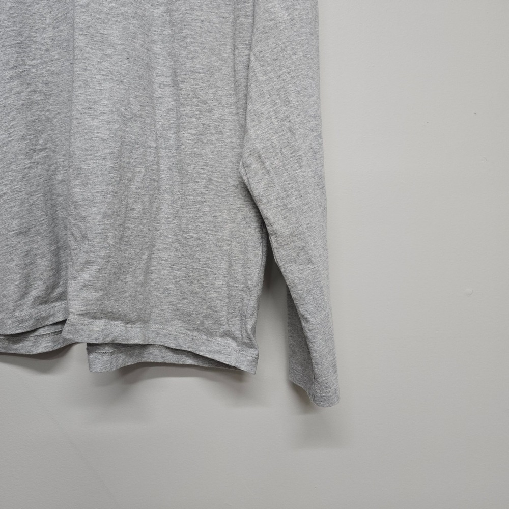 Outerknown Henley Shirt Mens XL Grey Organic Pima Cotton Long Sleeve Minimalist - Picture 2 of 12
